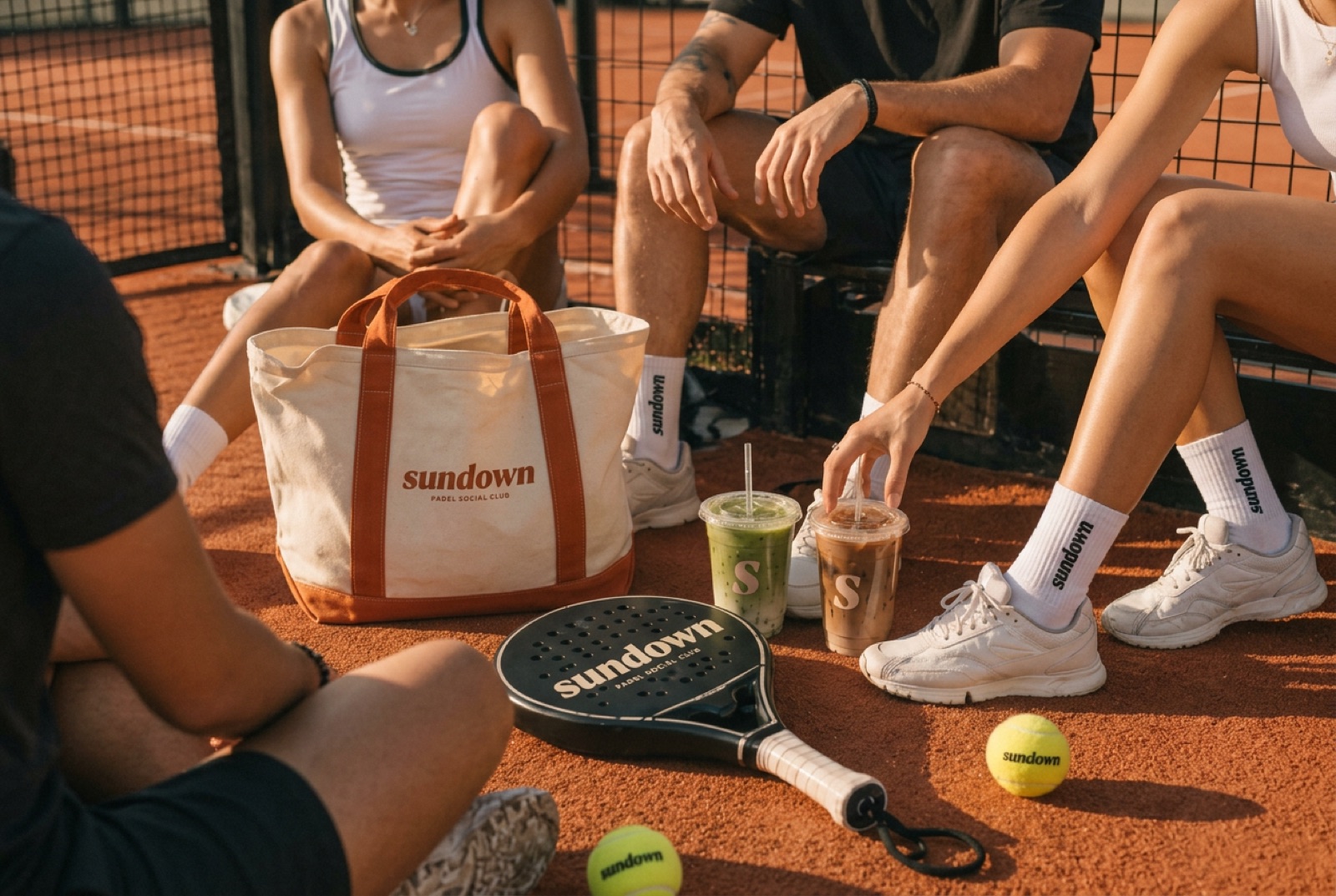 Padel players courtside at Sundown Padel club in Perth